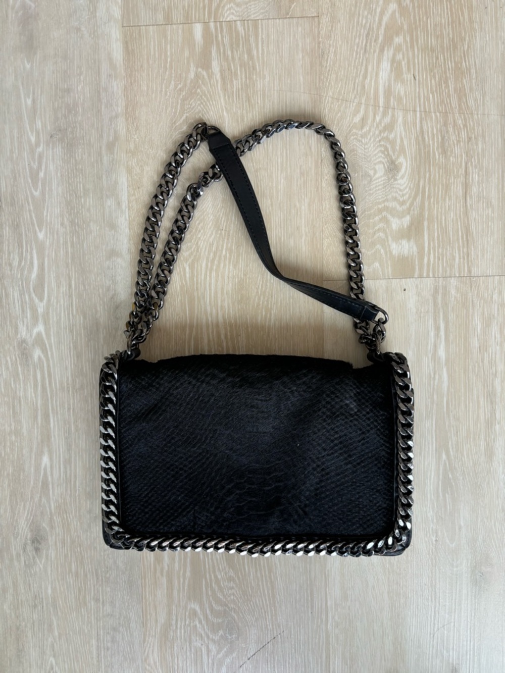 Zara Black Chain-Trim Shoulder Bag - Women's Crossbody